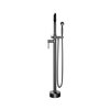 Castello Usa Neptune Freestanding Matte Black Gooseneck Tub Filler Faucet with Float Handle CB-F04-MB-J0805